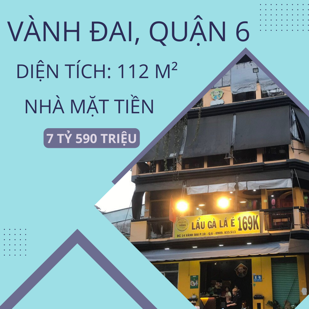 Bán nhà mặt tiền góc 14 Vành Đai, Phường 10, Quận 6 – Vị trí kim cương, kinh doanh sầm uất, pháp lý rõ ràng