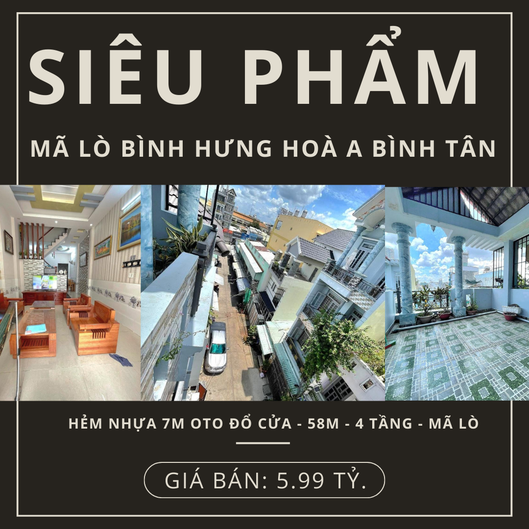 Ngôi nhà sang trọng tại Bình Tân – Giá chỉ 5.99 tỷ, giảm 310 triệu đồng!